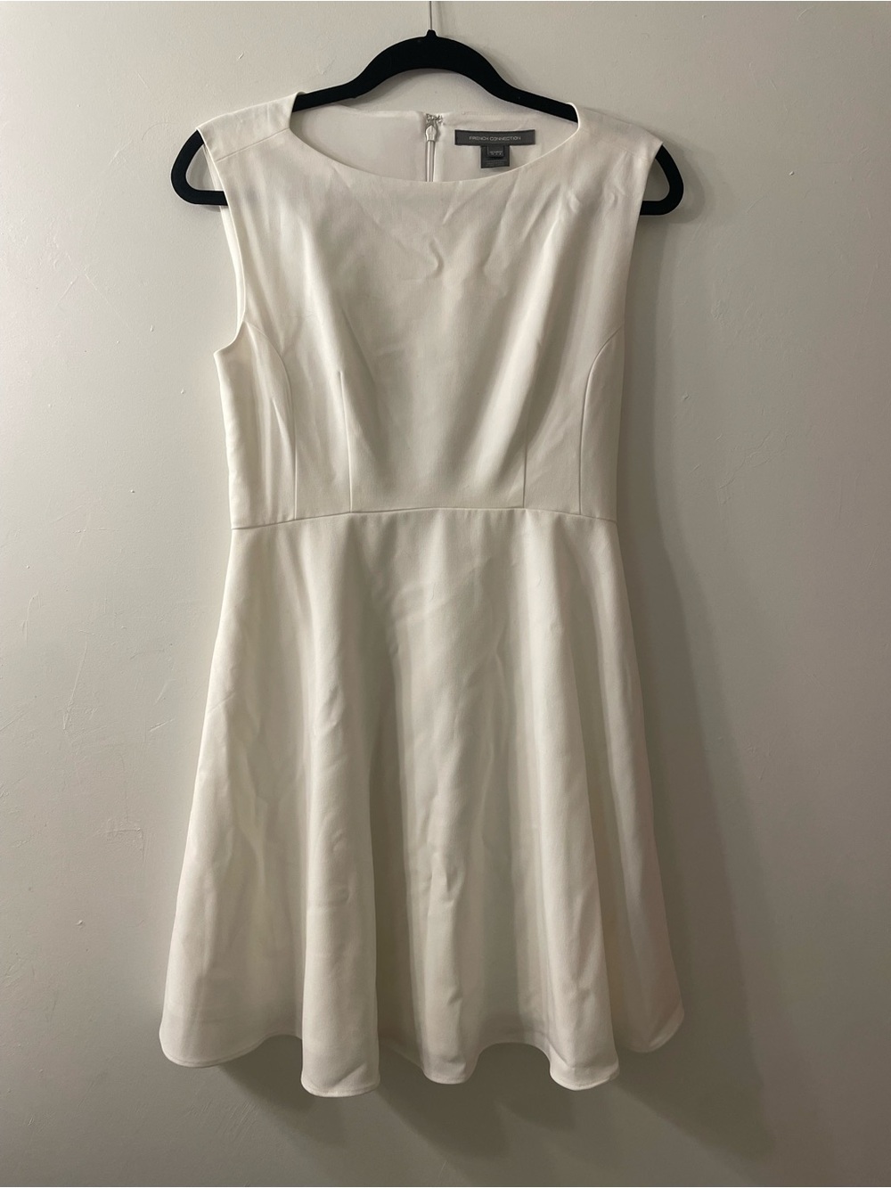 French Connection Cream Sleeveless Fit & Flare Dress